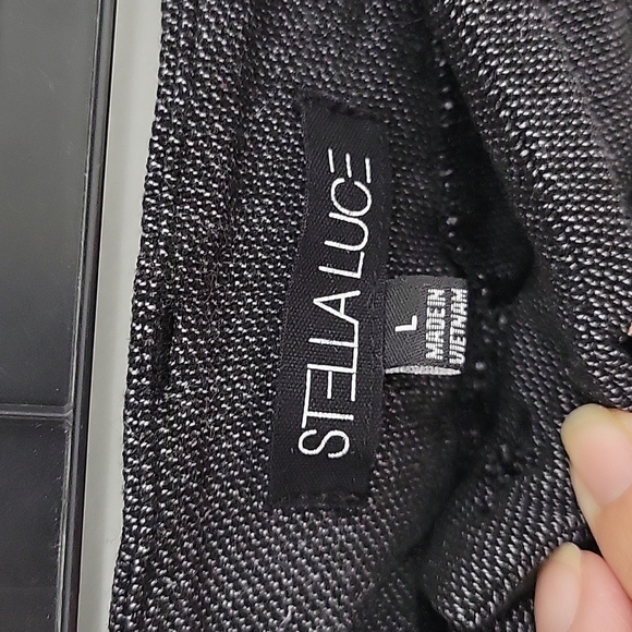 Stella Luce Black Women's Pants Size L (junior) - Picture 3 of 5